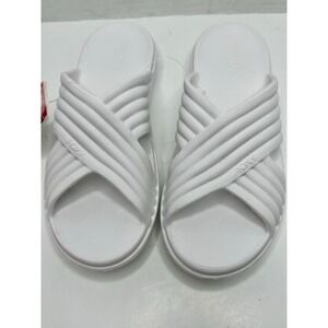 ROXY RIVIE WOMENS SANDALS SLIDES WHITE SIZE 8 NEW